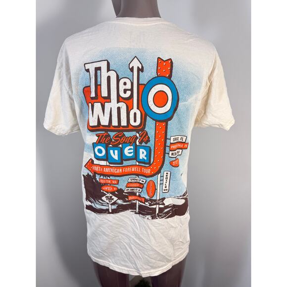 The WHO The Song is Over Retro Sign T-Shirt NWOT - Picture 4 of 7